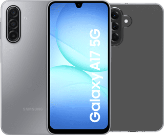 Samsung Galaxy A17 128GB Grijs 5G + BlueBuilt Back Cover Transparant