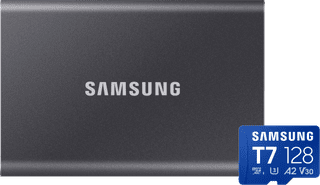 Samsung T7 Portable SSD 2TB Gray + Samsung MicroSDXC T7 128GB 170MB/s
