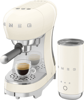 SMEG ECF12CREU Creme + melkopschuimer