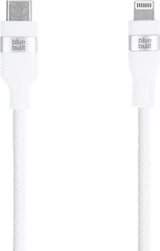 BlueBuilt Usb C naar Lightning Kabel 1,5m Nylon Wit