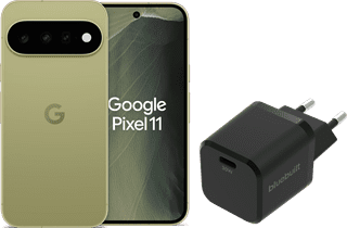 Google Pixel 11 512GB Groen 5G + BlueBuilt Oplader met Usb C Poort 30W Zwart