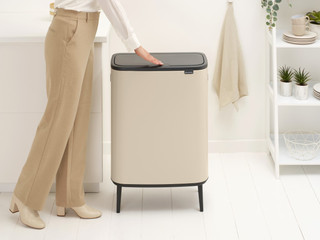 Brabantia Bo Touch Bin Hi Prullenbak 2 x 30 liter Soft Beige