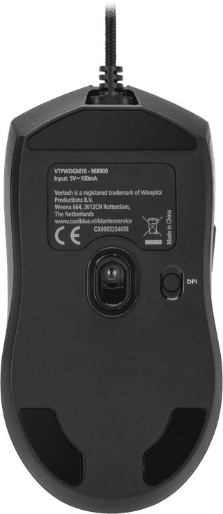 Vortech Pro Bedrade Gaming Muis Zwart