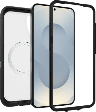 OtterBox Defender Samsung Galaxy S25 Back Cover met Magneet Transparant met Zwarte Rand