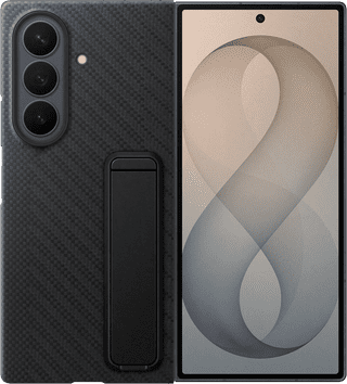 Samsung Galaxy Z Fold 8 Ultra Standing Grip Back Cover met Magneet Zwart