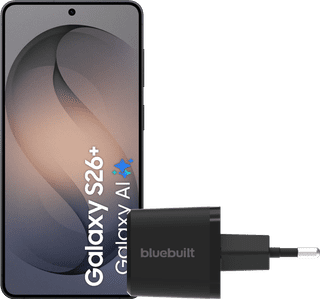 Samsung Galaxy S26 Plus 256GB Zwart 5G + BlueBuilt Oplader 45 Watt Zwart