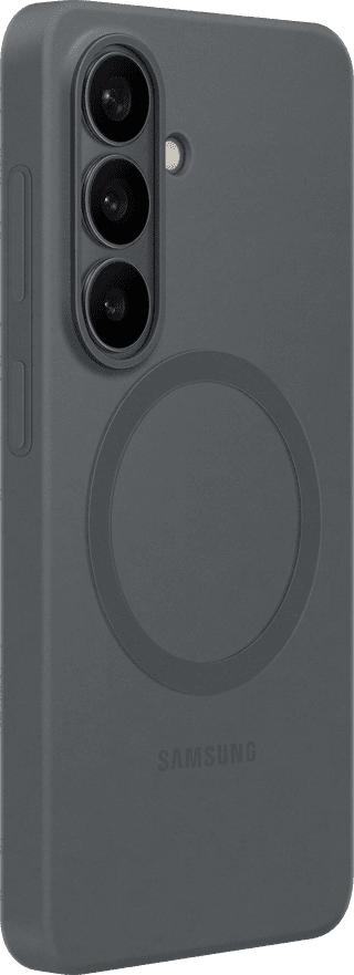 Samsung Galaxy S26 Siliconen Back Cover met Magneet Zwart