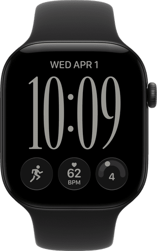 Apple Watch Series 12 Cellular 46mm Zwart Sportband M/L
