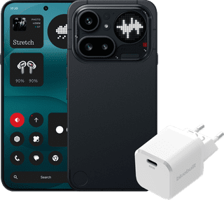 Nothing Phone (4a) Pro 256GB Zwart 5G + BlueBuilt Oplader met Usb C Poort 45W Wit