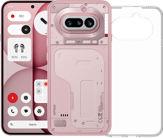 Nothing Phone (4a) 256GB Roze 5G + BlueBuilt Back Cover Transparant