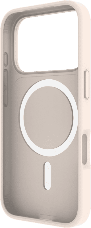 BlueBuilt MagSafe Case iPhone 18 Pro Beige + Card Holder Leather Black