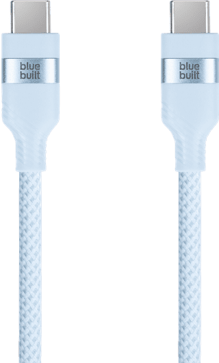 BlueBuilt Usb C naar Usb C Kabel 1,5m Nylon Lichtblauw