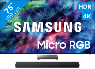 Samsung Micro RGB 75" R95H (2026) + Samsung HW-QS90H (2026)