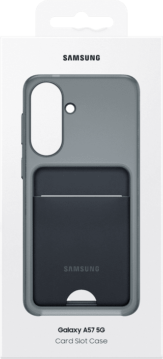 Samsung Galaxy A57 Card Slot Back Cover Zwart