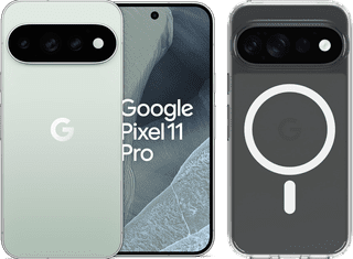 Google Pixel 11 Pro 512GB Lichtgroen 5G + BlueBuilt Back Cover Transparant