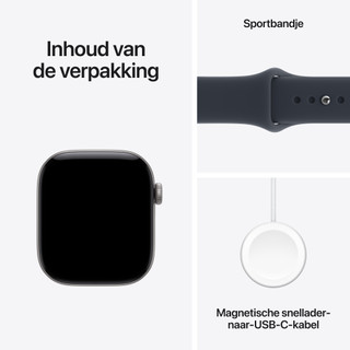 Apple Watch Series 12 42mm Grijs Sportband M/L