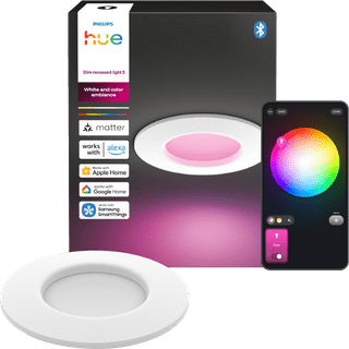 Philips Hue Recessed Spot Light Slim - White and Color 90mm - White