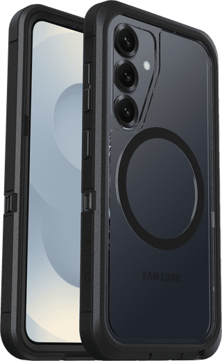 OtterBox Defender Samsung Galaxy S25 Back Cover met Magneet Transparant met Zwarte Rand