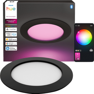 Philips Hue Inbouwspot Slim - White and Color - 170mm - Zwart