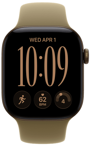 Apple Watch Series 12 42mm Donkerbrons Sportband M/L