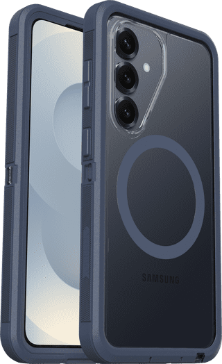 OtterBox Defender Samsung Galaxy S26 Back Cover met Magneet Transparant Blauwe Rand