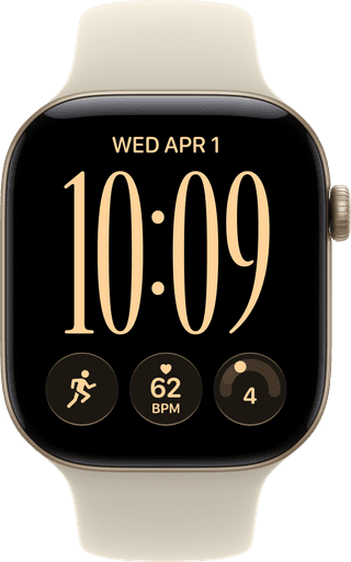 Apple Watch Series 12 Cellular 46mm Goud Sportband S/M