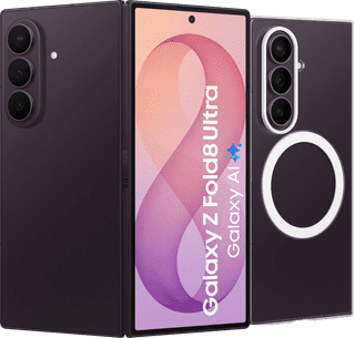 Samsung Galaxy Z Fold 8 Ultra 512GB Paars 5G + Carbon Back Cover met Magneet Zwart