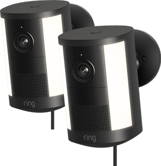 Ring Spotlight Camera 2e Generatie Stekker Zwart Duo Pack