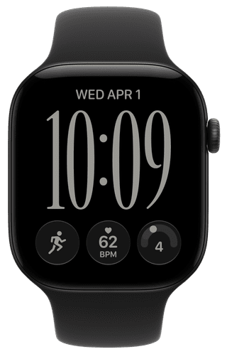 Apple Watch Series 12 46mm Zwart Sportband M/L