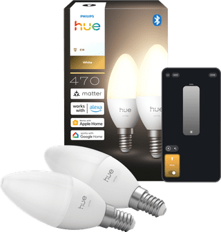 Philips Hue Kaarslamp White E14 Duo Pack