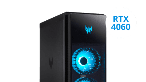 Gaming PC with RTX 4060 video cards