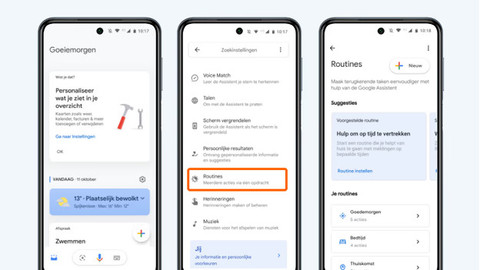 Wat zijn Google routines en wat heb je eraan?