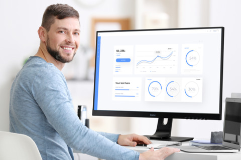 Iiyama monitor arms with 2 arms