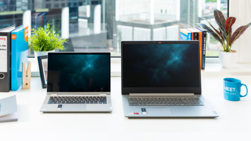 Laptops van verschillende inch formaten