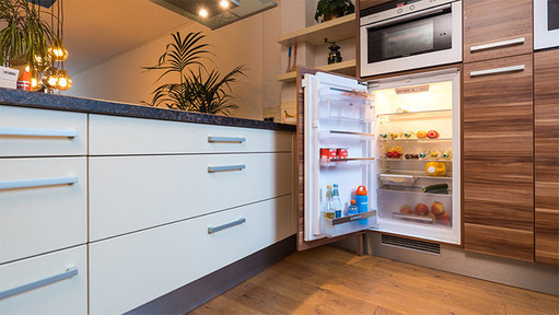 Fridge in kitchen