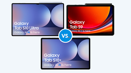 Vergelijk de Samsung Galaxy Tab S9, Tab S10 Plus en Tab S10 Ultra