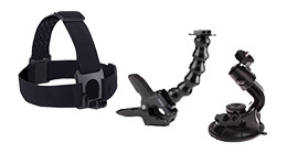 Action camera mounts