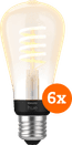 Philips Hue Filament White Ambiance Edison 6-pack