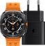 Samsung Galaxy Watch Ultra 4G Grijs/Oranje 47mm + Oplader 25W