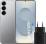 Samsung Galaxy S25 Plus 256GB Zilver 5G + Samsung Oplader 25 Watt Zwart