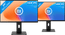 BlueBuilt 24 inch Full HD Monitor Duo Pack