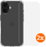 BlueBuilt Protective Back Cover iPhone 16 Transparant + Screenprotector Glas Duo Pack