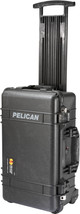 Peli 1510 Protector Case Zwart Trolley met plukschuim voorkant
