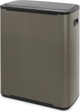 Brabantia Bo Touch Bin 2x 30L Platinum + Trash Bags (120 units) back