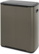 Brabantia Bo Touch Bin 60L Platinum + Trash Bags (120 Units) back