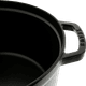 Staub Cocotte Ronde 28 cm Noir détail