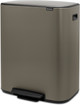 Brabantia Bo Pedal Bin 2x 30L Platinum left side