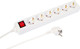 Veripart Power Strip 6-way 3m White right side