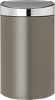 Brabantia Touch Bin 40 Liter Platinum / Matt Steel deksel Main Image