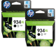 HP 934XL Cartridges Black Duo Pack Main Image